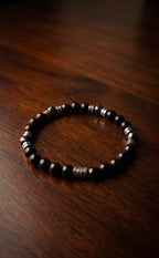 Black Onyx & Hematite Bracelet – 19 cm – Any Size Available