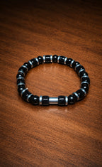 Black Onyx & Hematite Bracelet – 19 cm