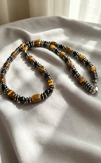 Handmade Tiger Eye Choker Necklace – Masculine Natural Stone Jewelry