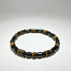 Men’s Tiger Eye & Hematite Bracelet – 6mm Beads – Handmade