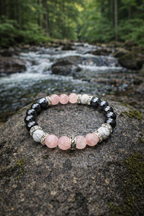 Luxury Women’s Onyx & Hematite Bracelet – Natural Gemstones