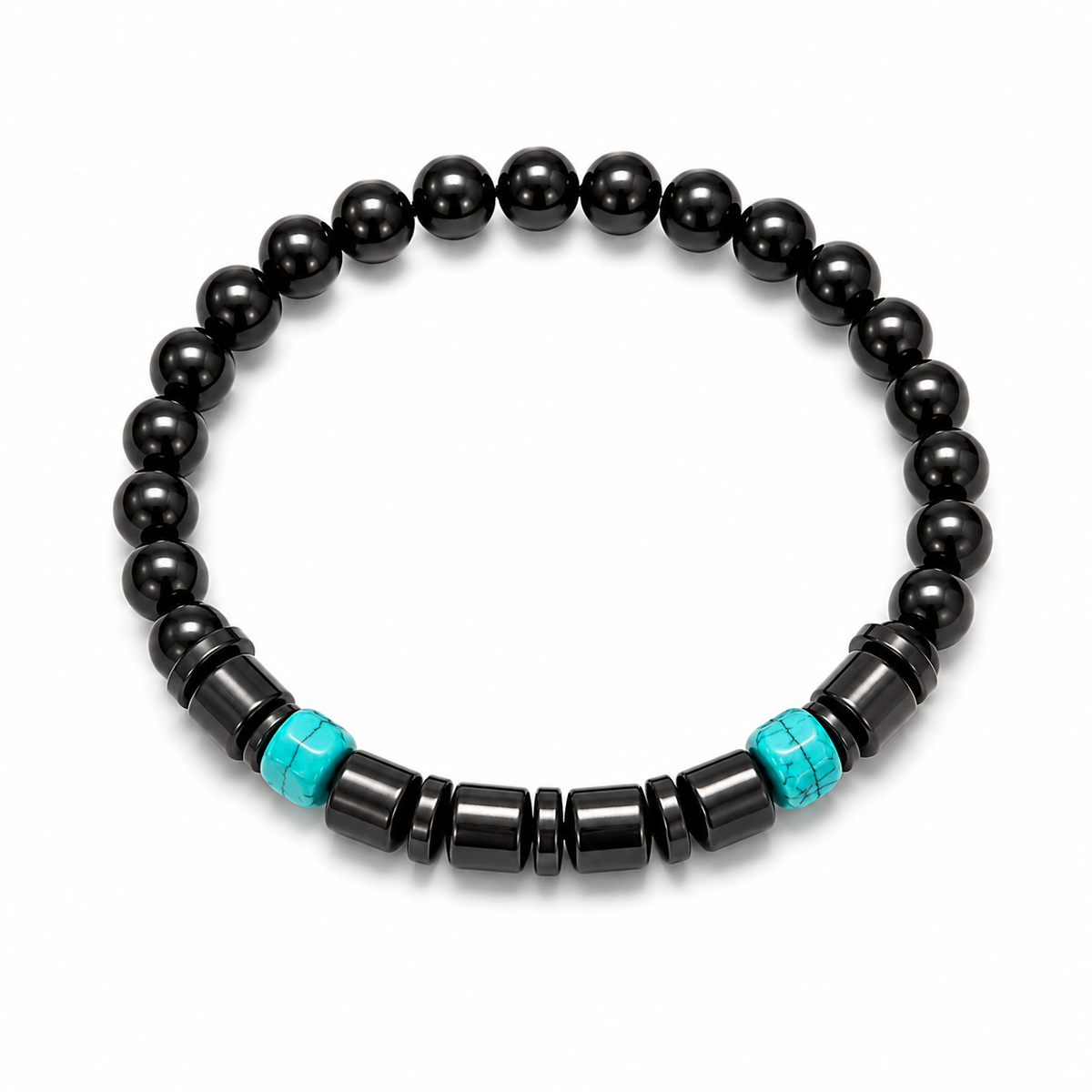 Black Onyx & Turquoise Bracelet 🍃