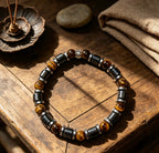 Luxury Tiger Eye & Hematite Men's Bracelet – 8mm Natural Stone
