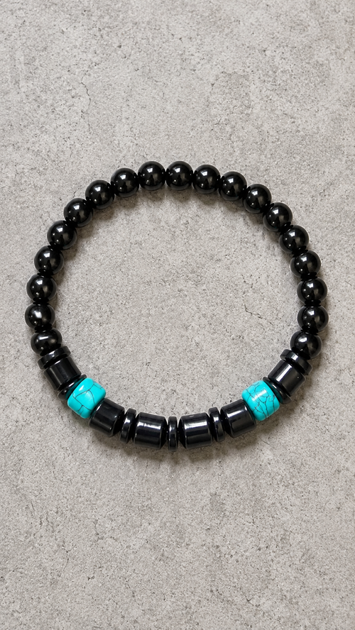 Black Onyx & Turquoise Bracelet 🍃