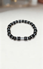 Black Onyx & Hematite Bracelet – 19 cm