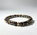 Luxury Tiger Eye & Hematite Men's Bracelet – 8mm Natural Stone