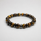 Natural Tiger Eye Men's Bracelet – Custom Size