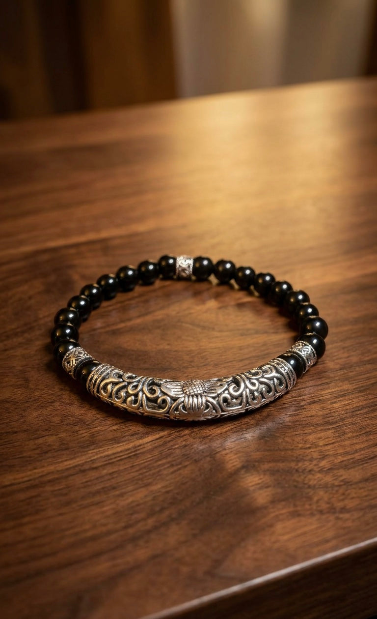 Luxury Black Onyx Bracelet – 19 cm – Any Size Available