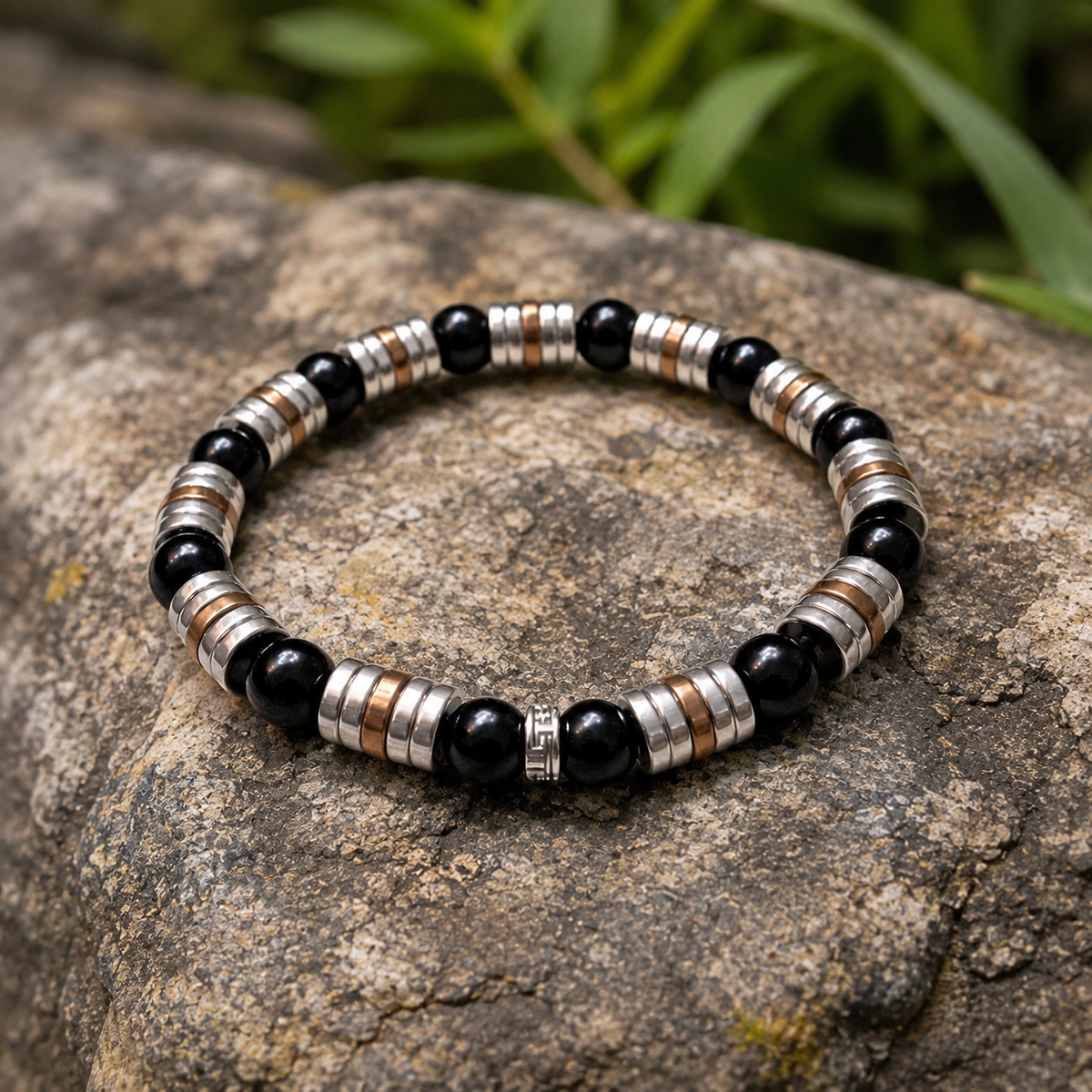 Luxury Onyx & Hematite Bracelet