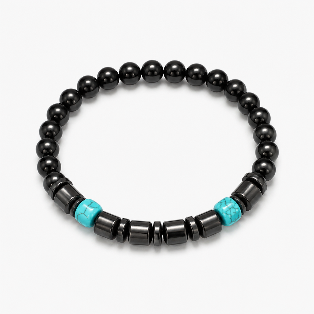 Black Onyx & Turquoise Bracelet 🍃