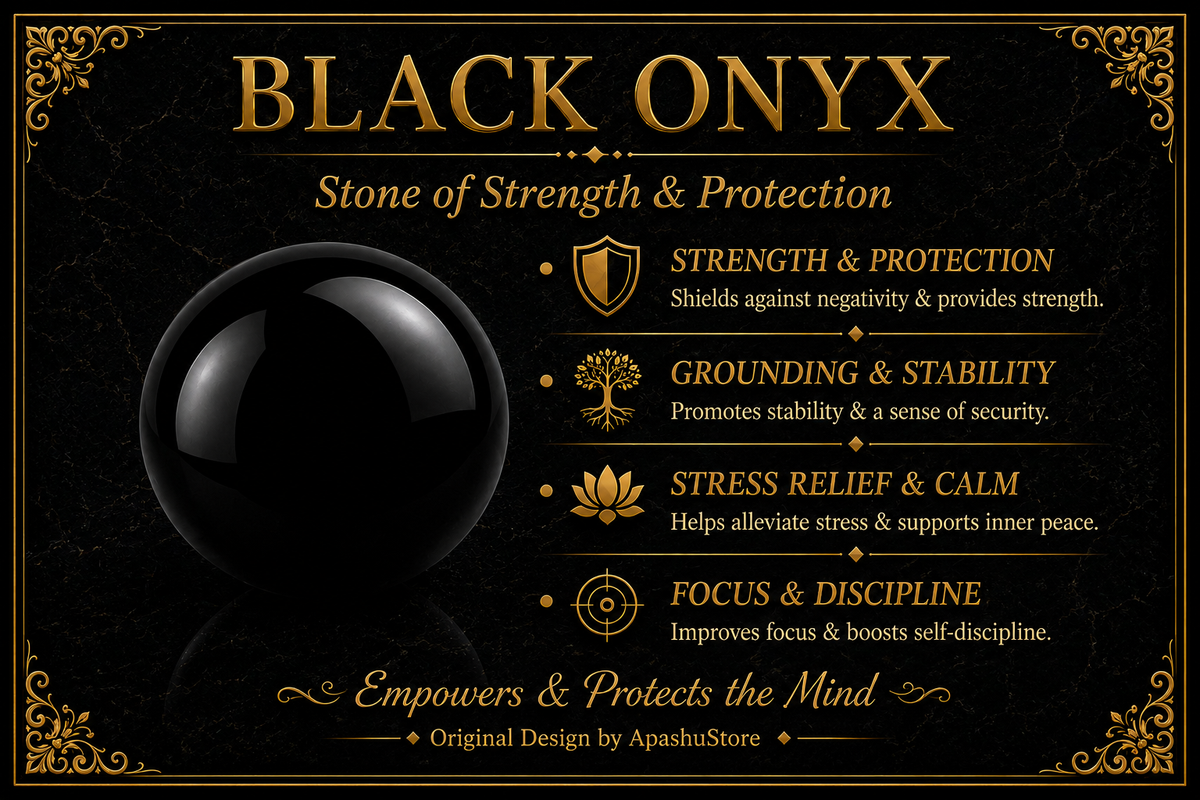 Black Cross Necklace – 26 inch/– 6mm Natural Stone Beads – Stainless Steel Clasp