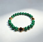 Premium Women’s Malachite & Tiger Eye Bracelet – 8mm Beads