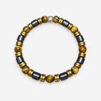 Luxury Tiger Eye & Hematite Bracelet – 19 cm | 8 mm Beads | Handmade | Any Size Available