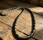 Luxury Black & Gold Hematite Beaded Necklace – 26 Inches (66 cm) – 6 mm Beads – Slip-On – Handmade – Any Size Available