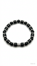Black Onyx & Hematite Bracelet – 19 cm