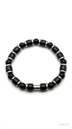 Black Onyx & Hematite Bracelet – 19 cm