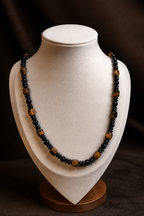 Handmade Tiger Eye Choker Necklace – Masculine Natural Stone Jewelry