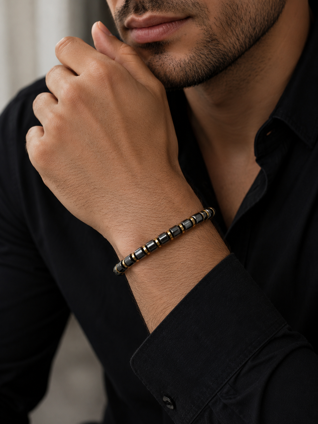 Handmade Natural Stone Bracelet – 19 cm