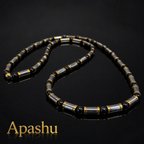 Hematite & Black Onyx Men’s Necklace – 26 Inch – 6mm Beads
