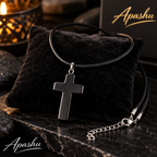Black Onyx Cross Necklace – Men’s Style