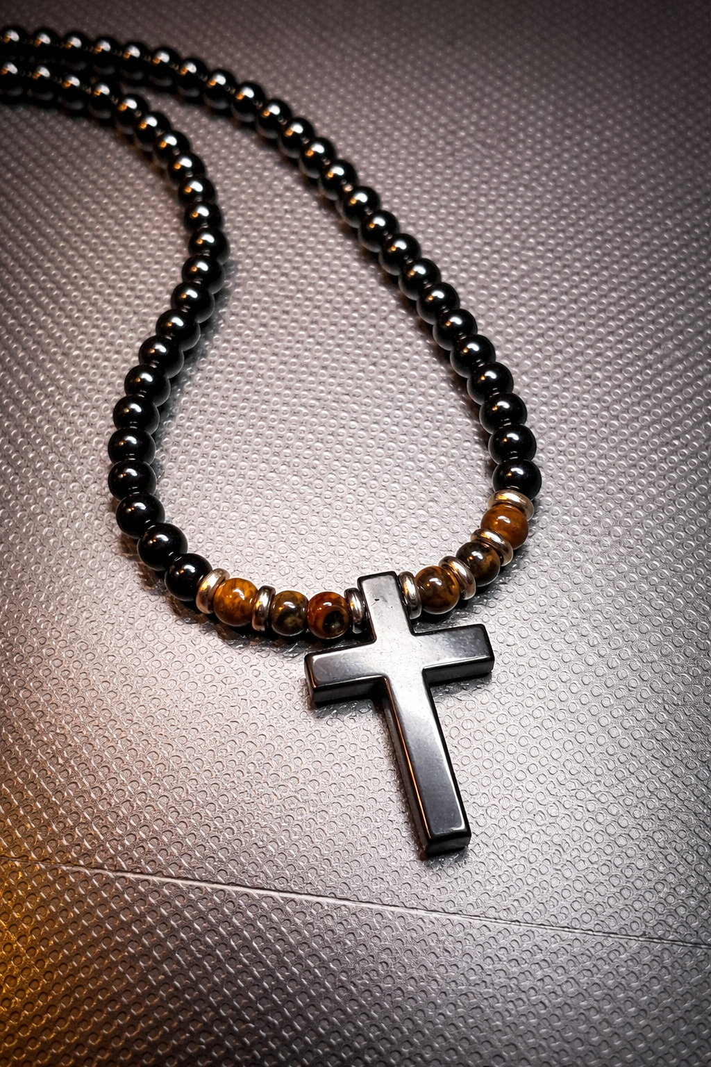 Black Onyx Cross Necklace – Luxury Men’s Jewellery