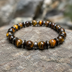 Natural Tiger Eye Men's Bracelet – Custom Size