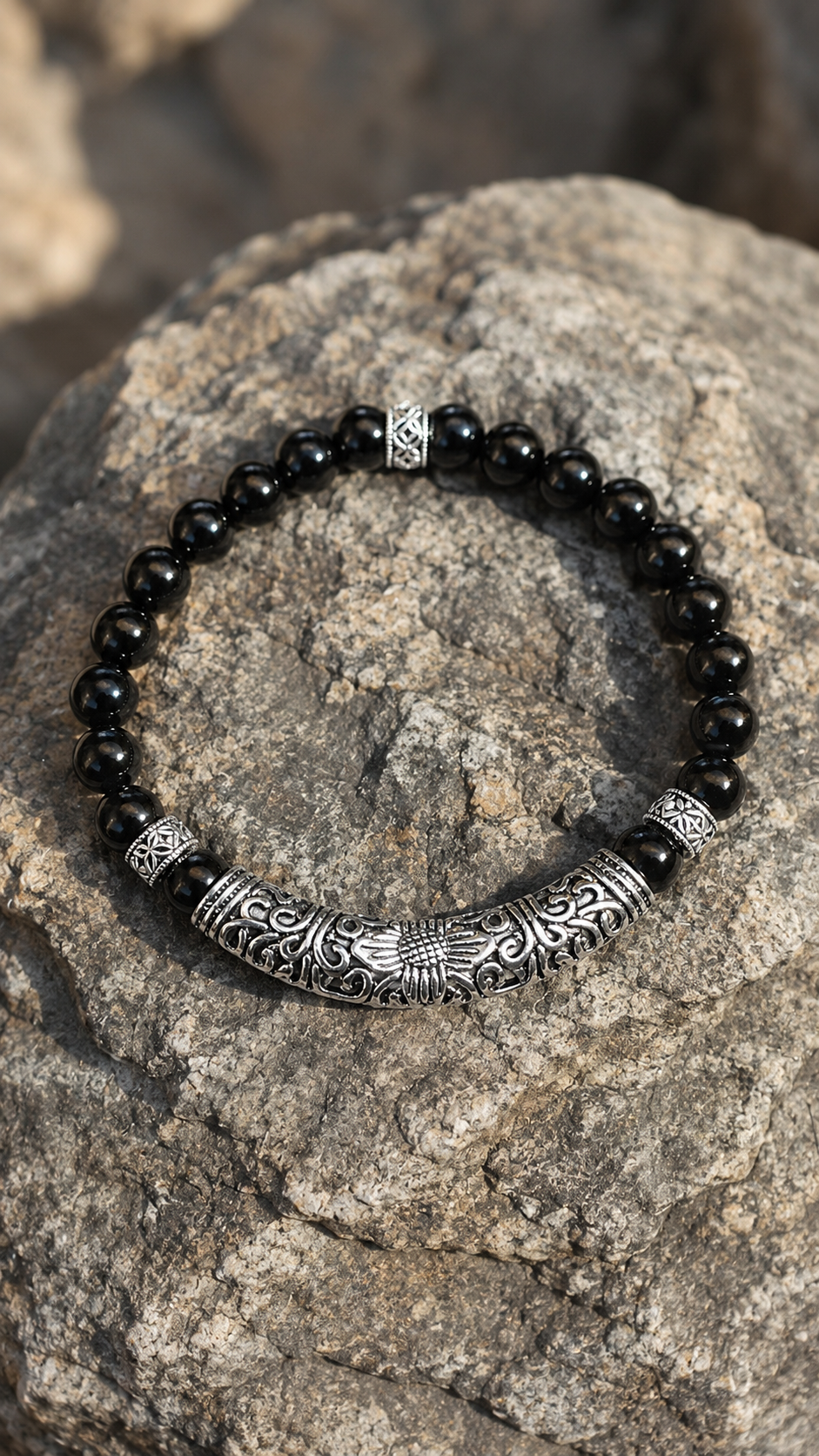 Luxury Black Onyx Bracelet – 19 cm – Any Size Available