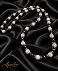 Men’s Howlite & Hematite Beaded Necklace – 8mm Natural Stone – 26 Inch