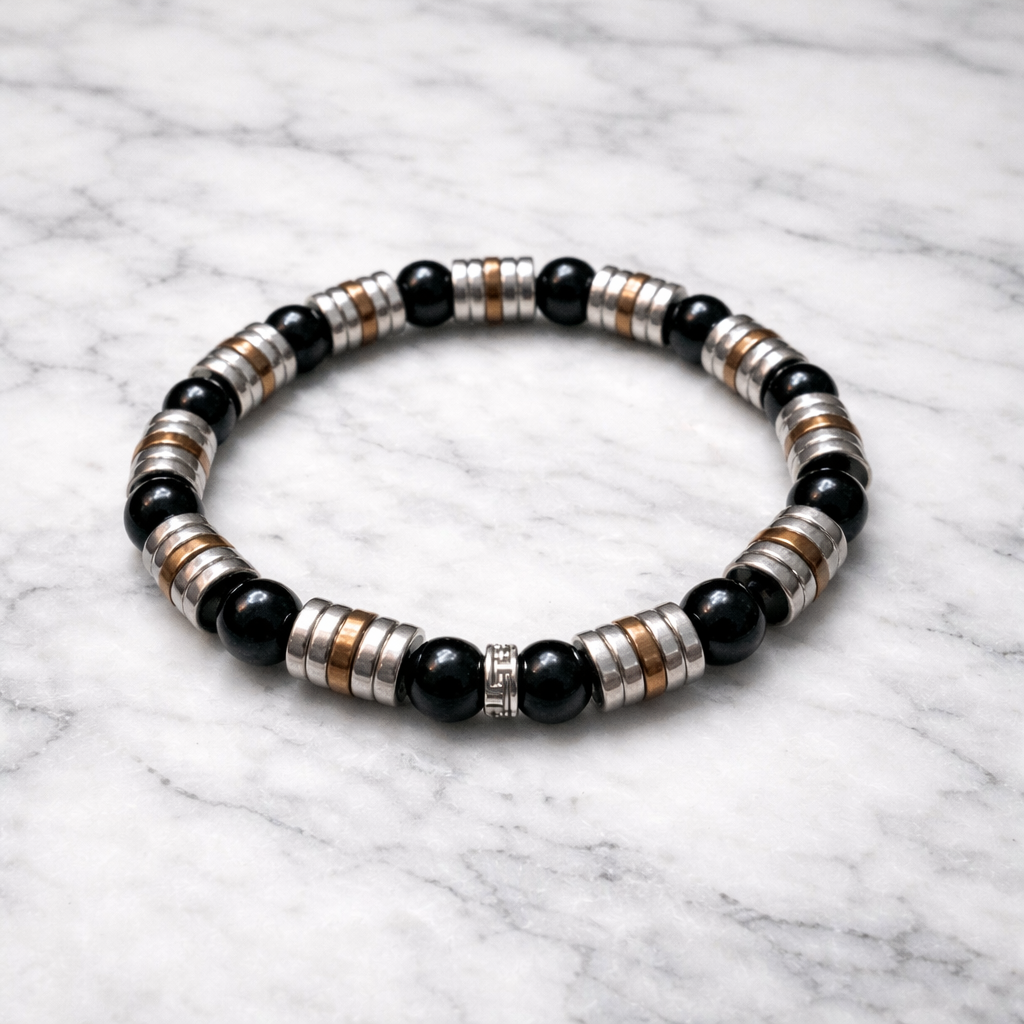 Luxury Onyx & Hematite Bracelet