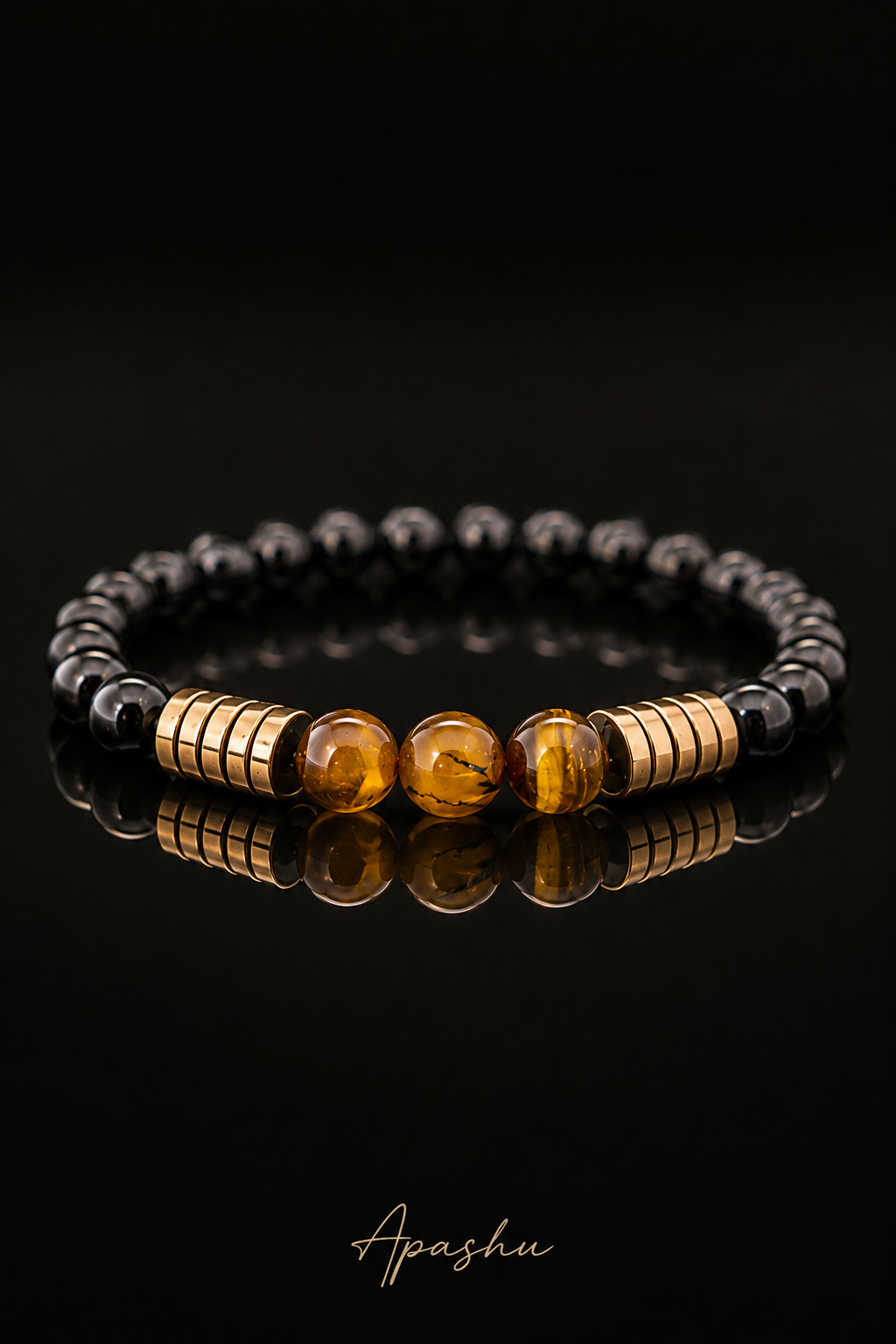 Luxury Men’s Bracelet – Black Onyx & Tiger Eye | Natural Stones