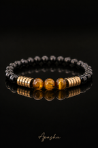 Luxury Men’s Bracelet – Black Onyx & Tiger Eye | Natural Stones