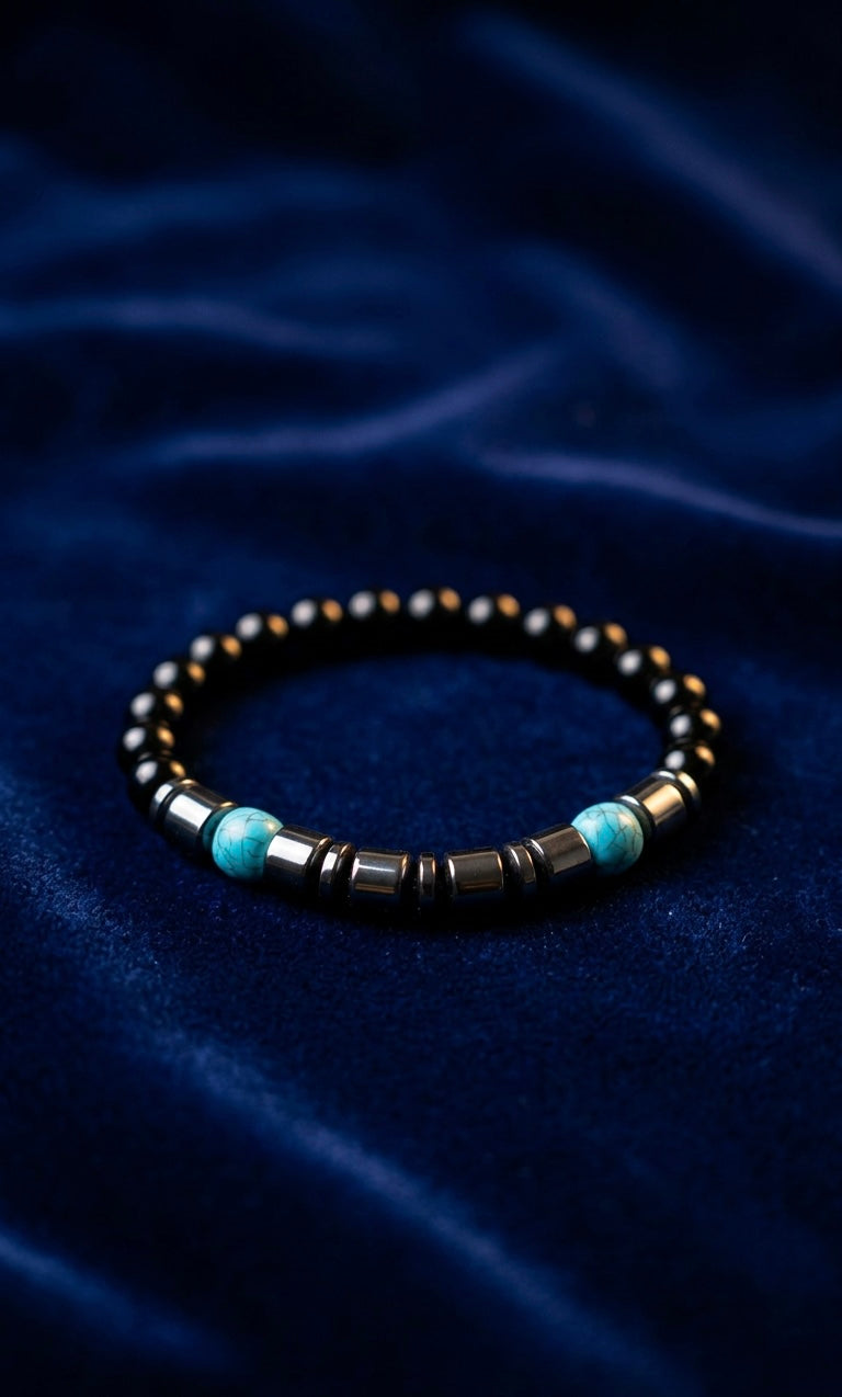 Black Onyx & Turquoise Bracelet 🍃