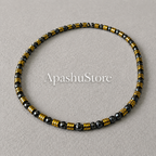 Men’s Faceted Hematite Necklace – 8mm Beads – 26” Slip-On – Custom Length Available