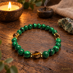 Premium Women’s Malachite & Tiger Eye Bracelet – 8mm Beads