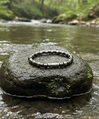 Men’s Bracelet – Stainless Steel & Hematite Style – 19 cm – Unisex