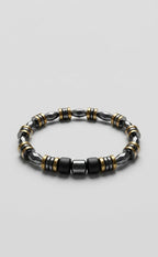 Men’s Hematite & Matte Black Bracelet – 19 cm