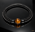 Men's Black Hematite & Tiger Eye Bracelet – Strength, Confidence & Timeless Elegance
