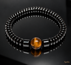 Men's Black Hematite & Tiger Eye Bracelet – Strength, Confidence & Timeless Elegance