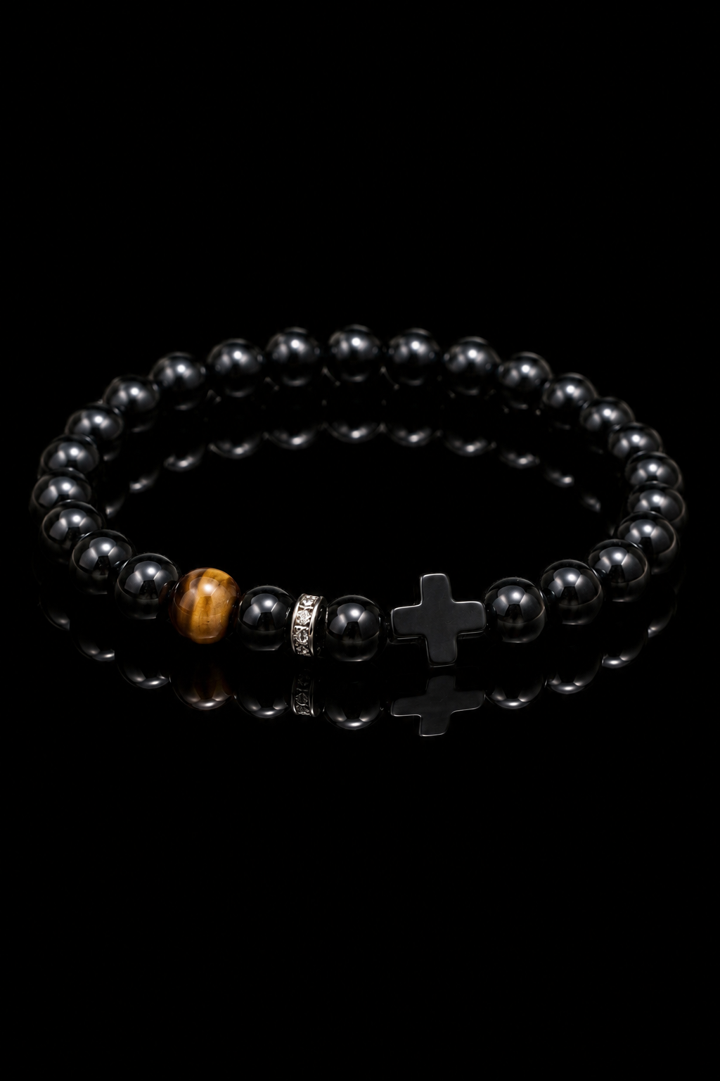 Luxury Black Onyx & Tiger’s Eye Bracelet – Natural Gemstone Jewelry