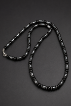 Black Onyx & Hematite Necklace –26 Inch /Any Size Available
