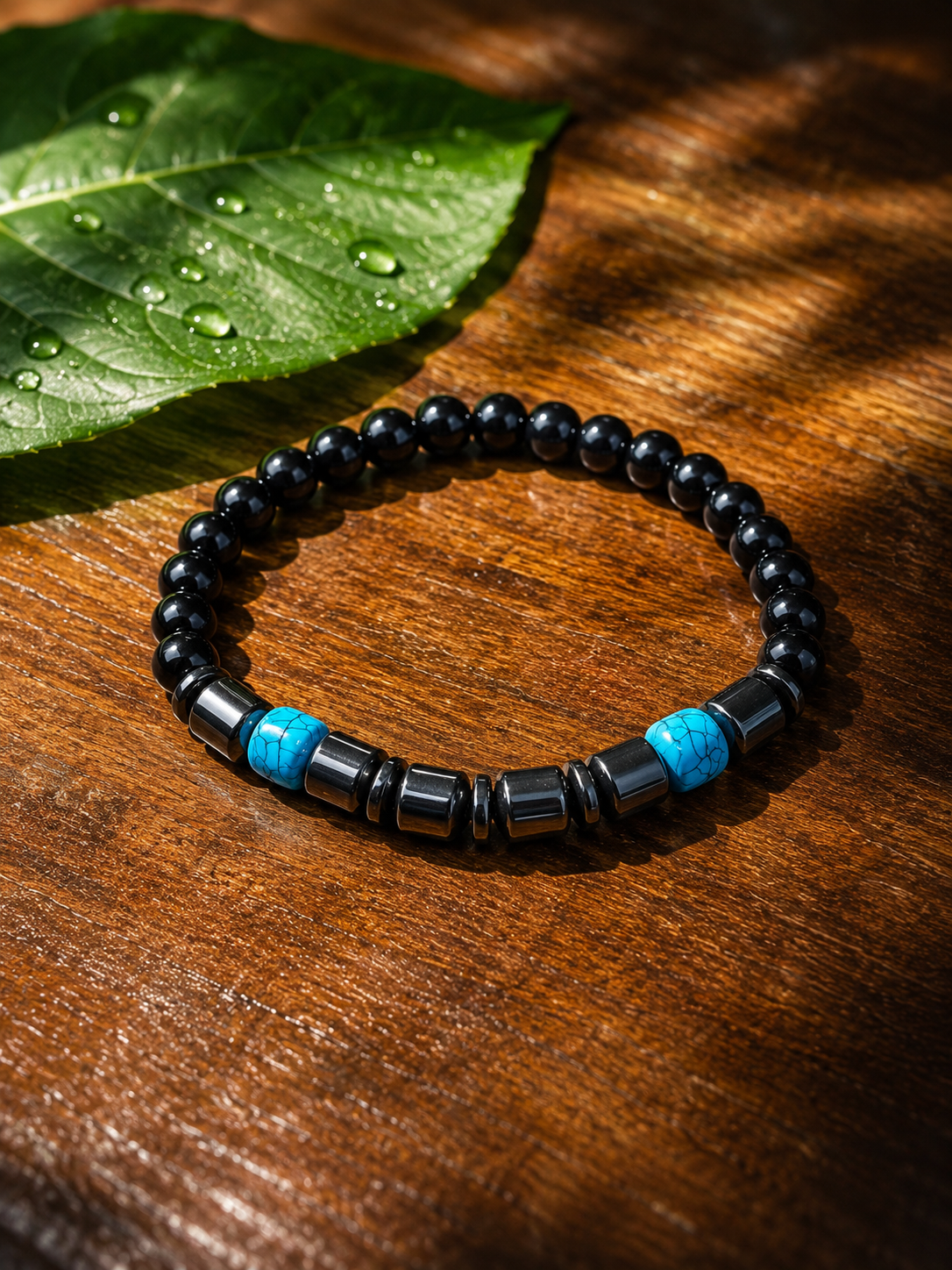 Black Onyx & Turquoise Bracelet 🍃