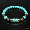 Turquoise & Hematite Beaded Bracelet