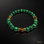 Premium Women’s Malachite & Tiger Eye Bracelet – 8mm Beads