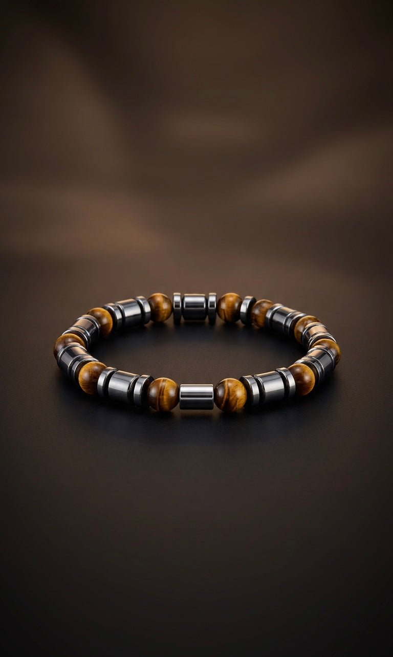 Luxury Tiger’s Eye & Hematite Bracelet
