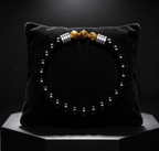 Tiger Eye & Black Onyx Beaded Bracelet – 19 cm | 8 mm Natural Stone Bracelet | Any Size Available