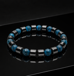 Blue Crackle Agate & Hematite Bracelet – Premium Luxury Design