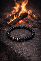 Luxury Black Onyx & Tiger’s Eye Bracelet – Natural Gemstone Jewelry