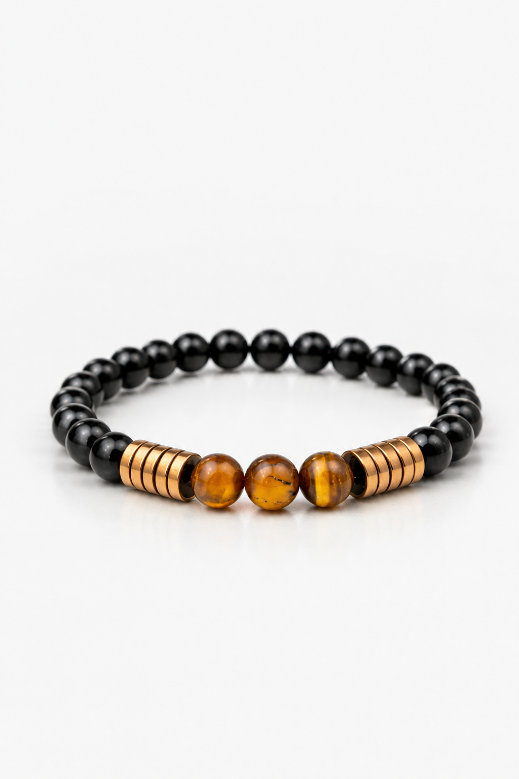 Luxury Men’s Bracelet – Black Onyx & Tiger Eye | Natural Stones