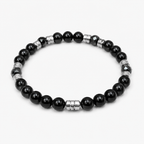 Black Onyx & Hematite Bracelet – 19 cm – Any Size Available