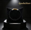 Tiger Eye & Black Onyx Beaded Bracelet – 19 cm | 8 mm Natural Stone Bracelet | Any Size Available